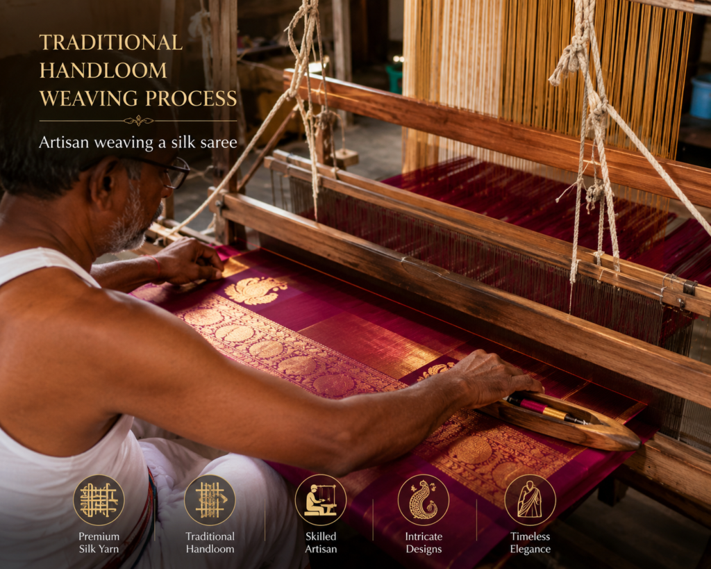 traditional handloom weaving process