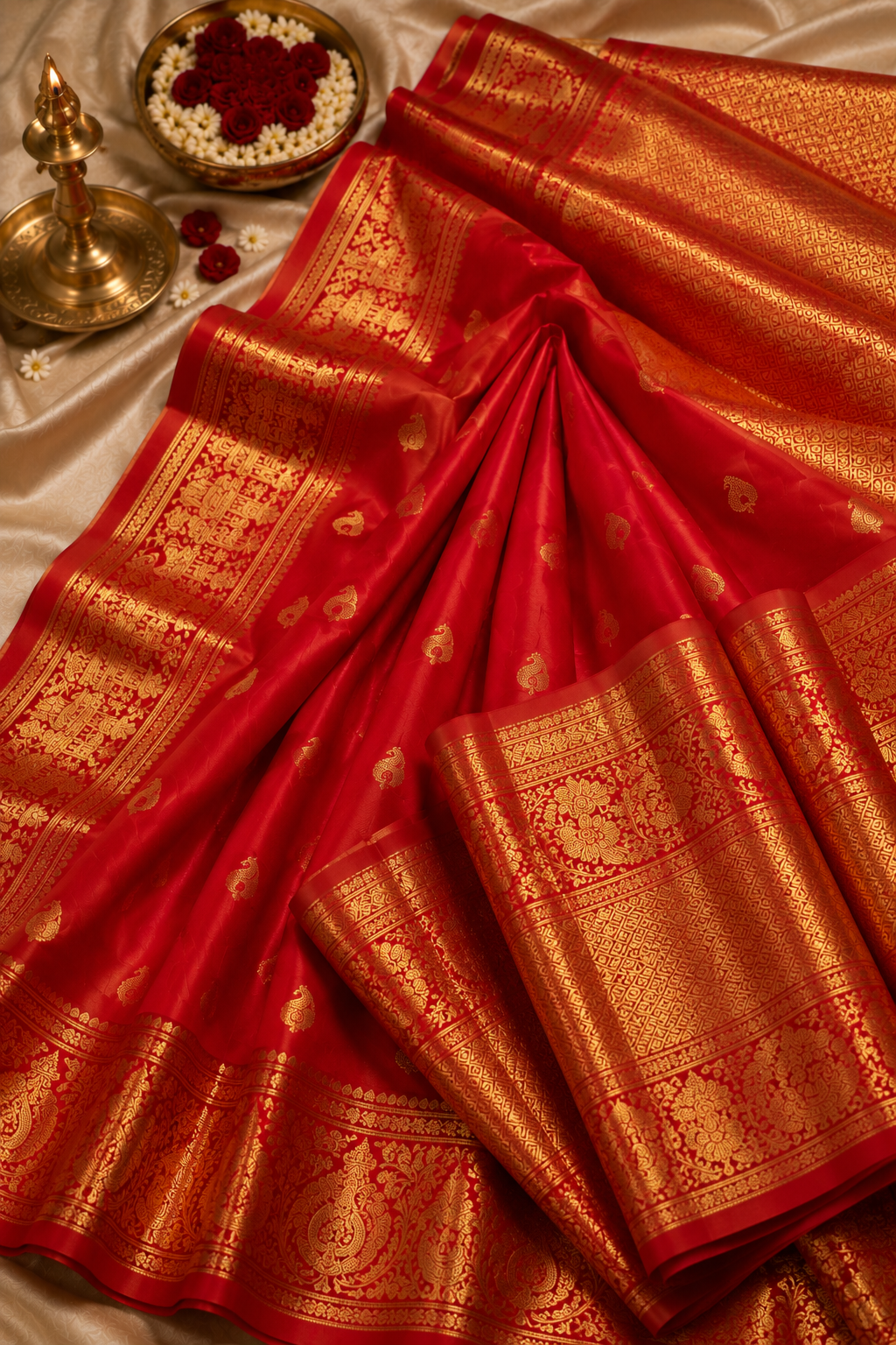 Kanchipuram Bridal Red Zari Silk — dummy placeholder image