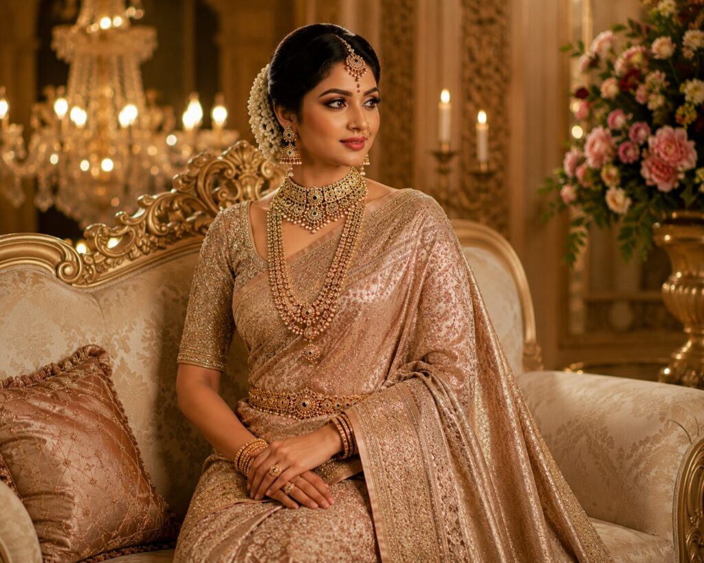 Mustard Gold saree